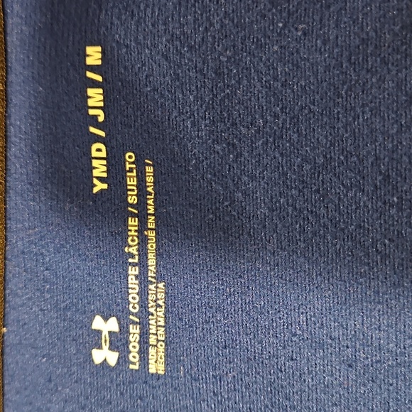 Under Armour Sweater Boys Large Blue Zip Up Jacket Sweatshirt fleece - Picture 4 of 6